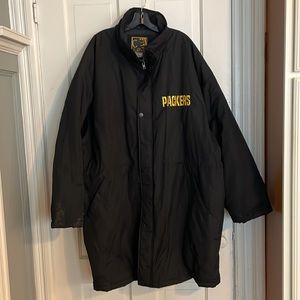 Men’s 4XL Black Coat Green Bay Packers Coat